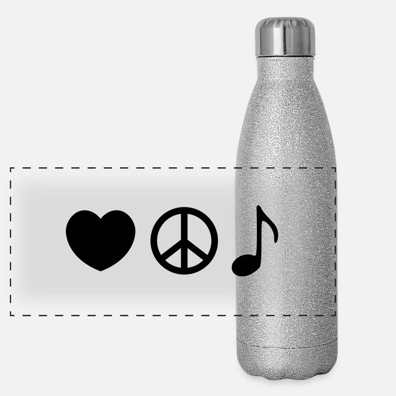musik Panorama Glitzer Isolierflasche 500 ml