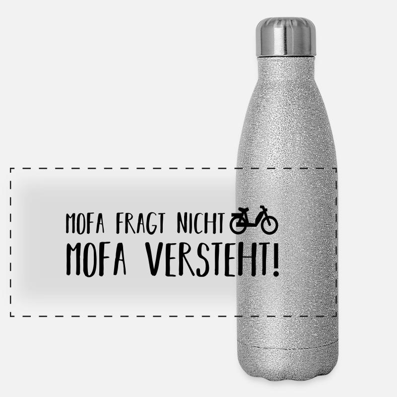 Mofa fragt nicht Panorama Glitzer Isolierflasche 500 ml