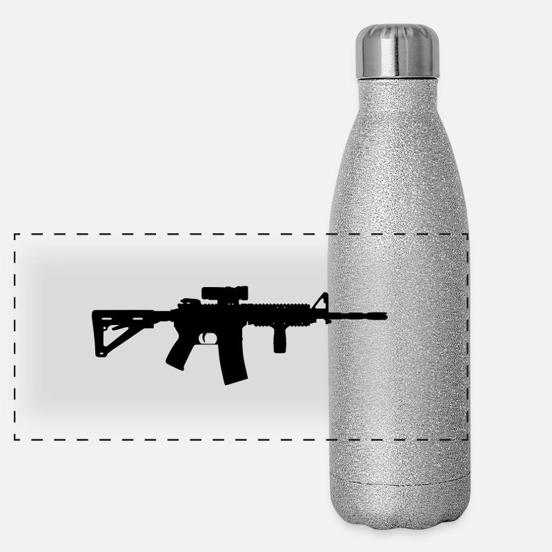 ar15 rifle m4 tactical Panorama Glitzer Isolierflasche 500 ml