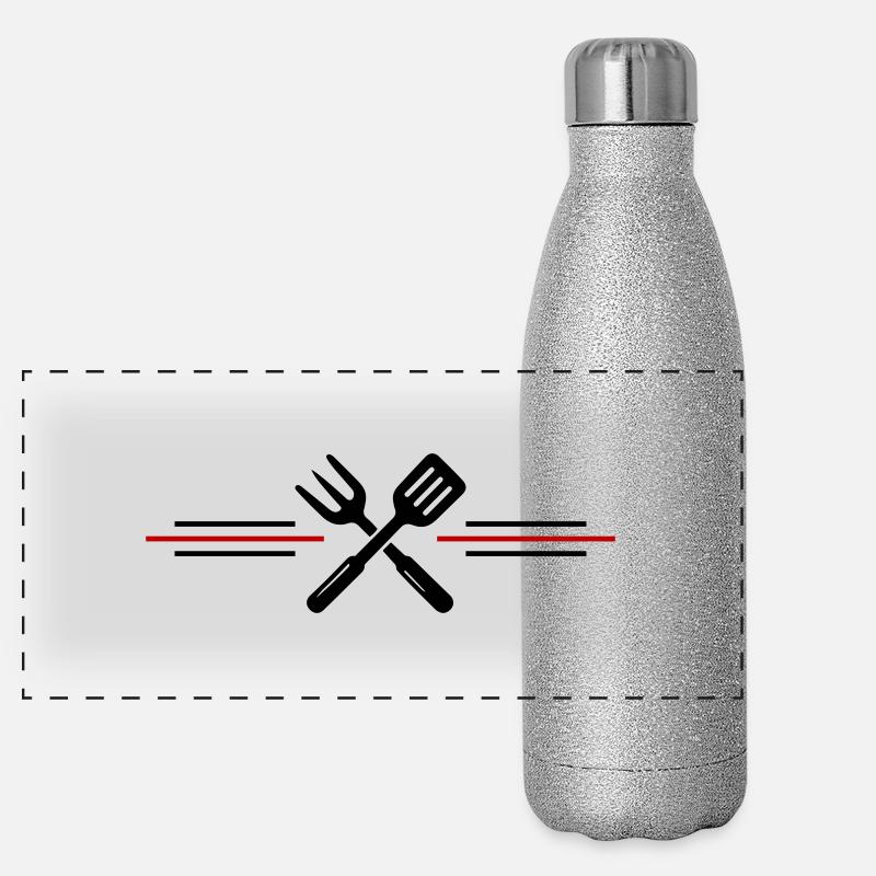 Grill Couverts Grillades Icône de grillade Gourde isotherme panoramique pailletée 500 ml