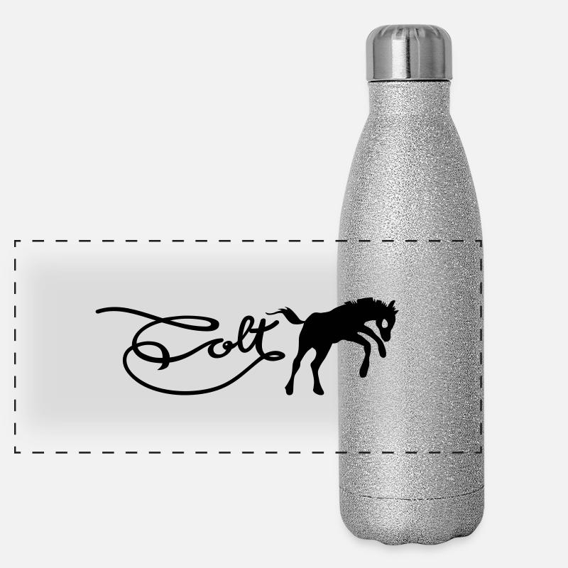colt logo Panorama Glitzer Isolierflasche 500 ml