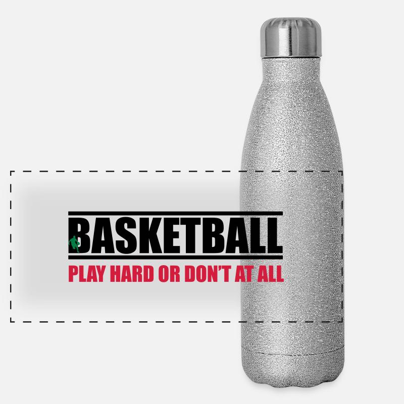 basketball_17 Panorama Glitzer Isolierflasche 500 ml