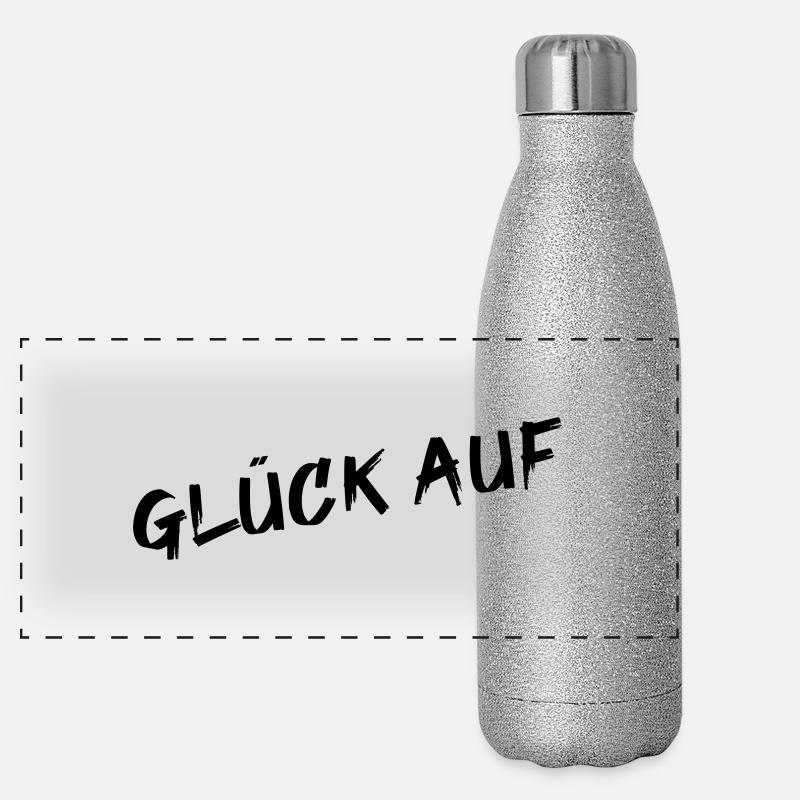 Glück auf Panorama Glitzer Isolierflasche 500 ml