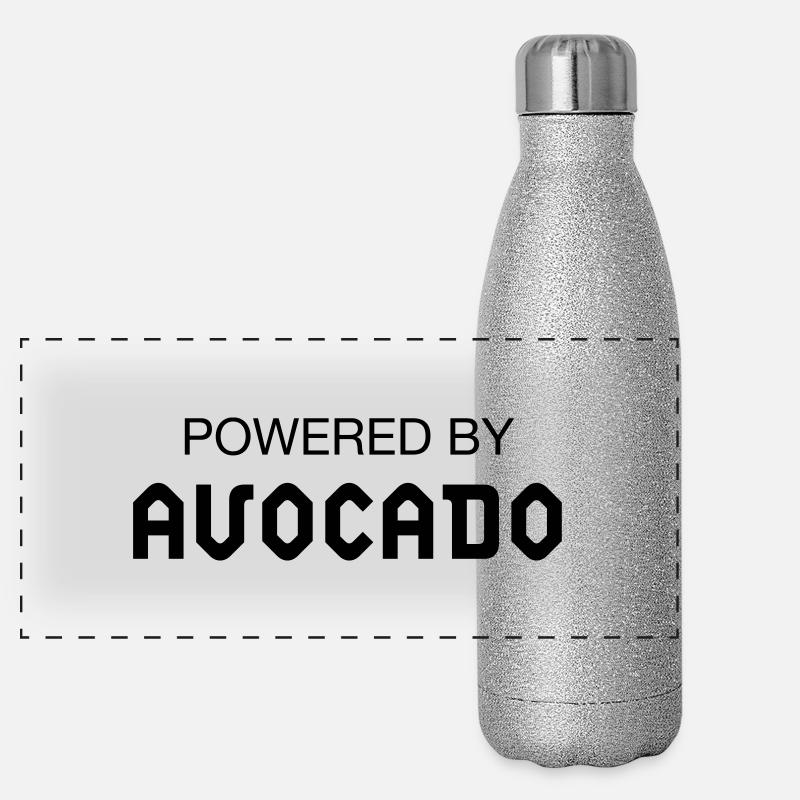 Powered By Avocado Panoramic Glitter Thermal Bottle 500 ml