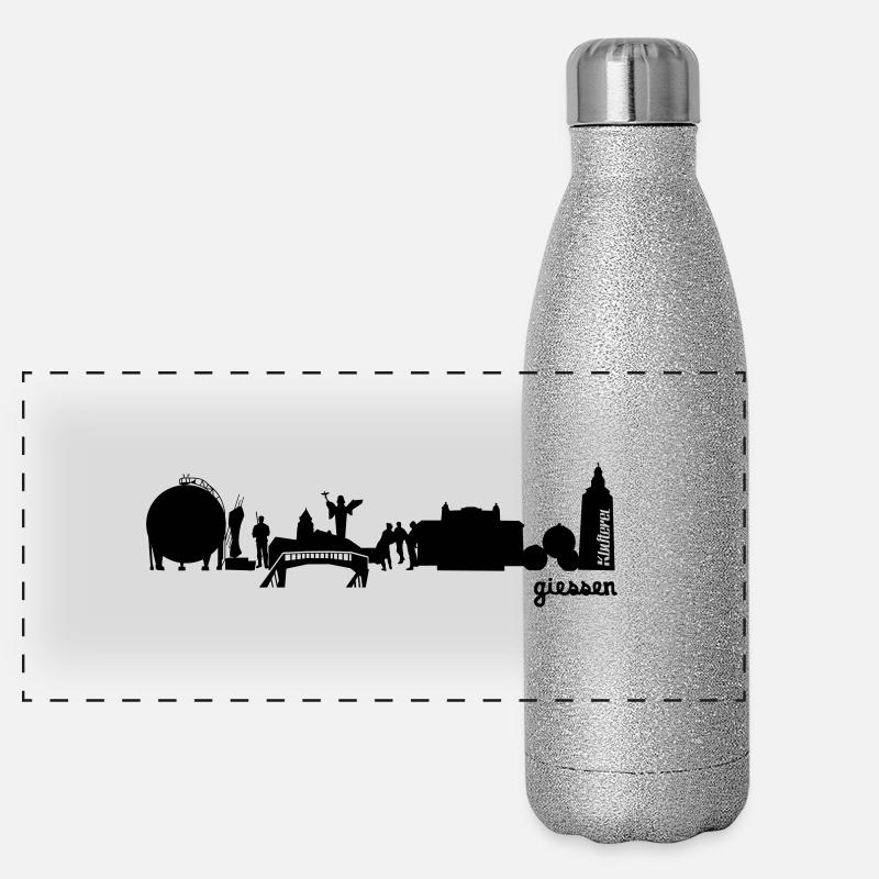 Gießen Skyline Panorama Glitzer Isolierflasche 500 ml