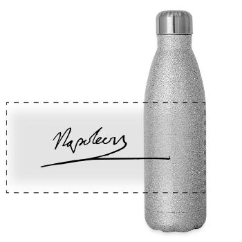 Napoleon - Gourde isotherme panoramique pailletée 500 ml - paillettes argentées - Devant