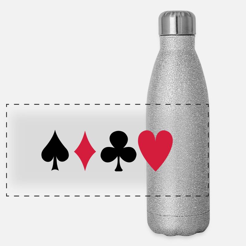 poker Panorama Glitzer Isolierflasche 500 ml