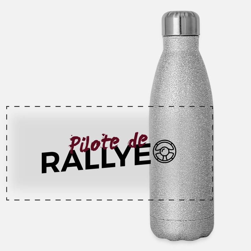 Pilote de Rallye Gourde isotherme panoramique pailletée 500 ml