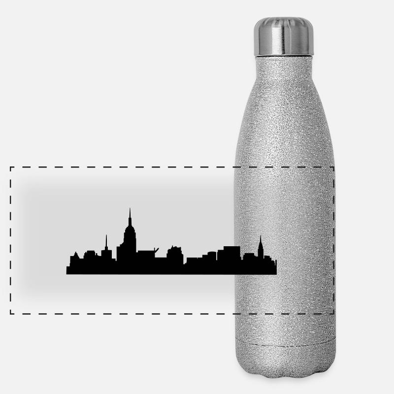 skyline Panorama Glitzer Isolierflasche 500 ml