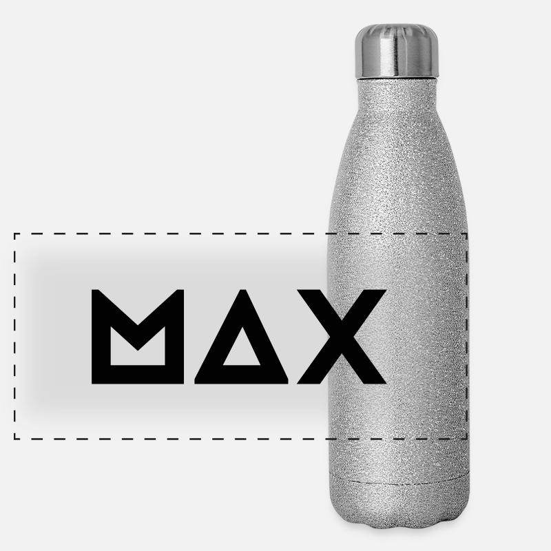 Prénom Max Gourde isotherme panoramique pailletée 500 ml