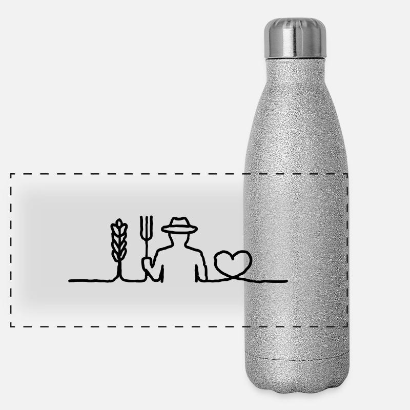 Pas de pays sans paysans Gourde isotherme panoramique pailletée 500 ml