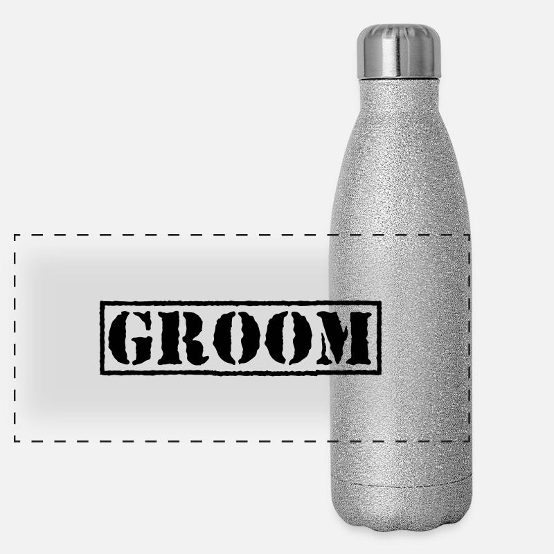 Groom Panorama Glitzer Isolierflasche 500 ml