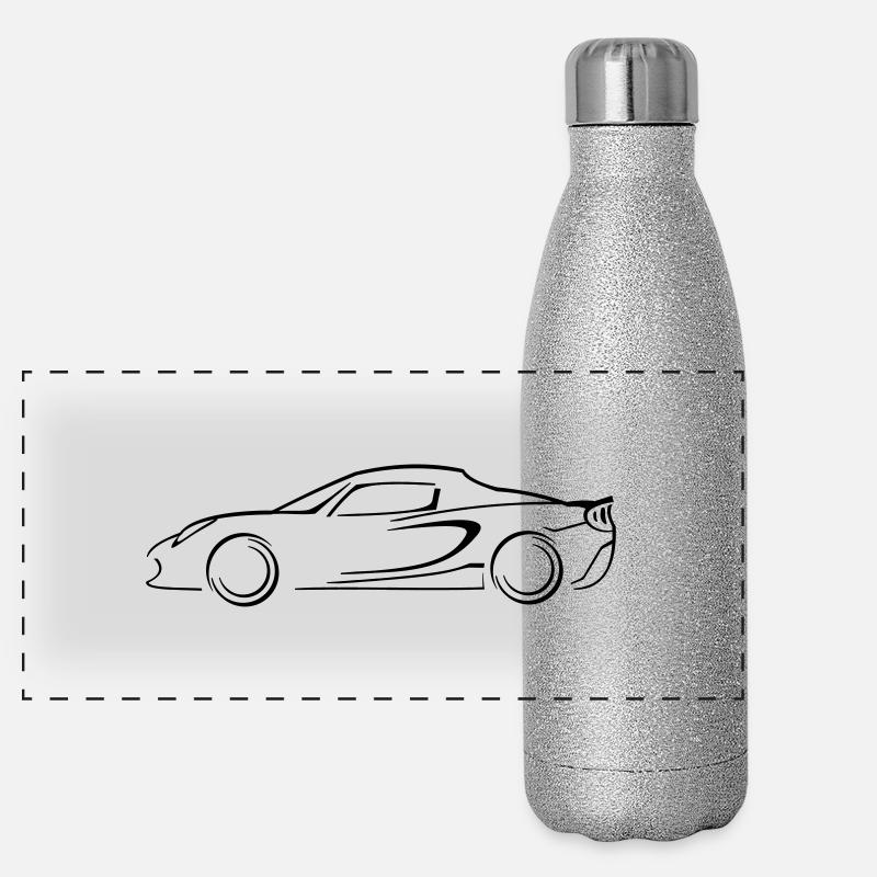 Lotus Elise Silhouette Panorama Glitzer Isolierflasche 500 ml