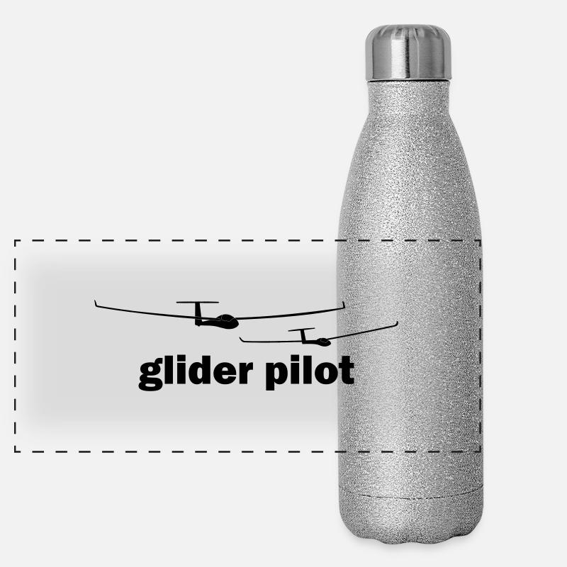 glider pilot Panorama Glitzer Isolierflasche 500 ml