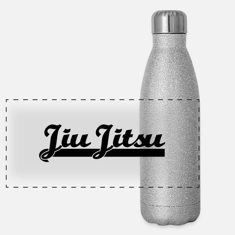 brazilian jiu jitsu logo 01 bjj Panoramic Glitter Thermal Bottle 500 ml