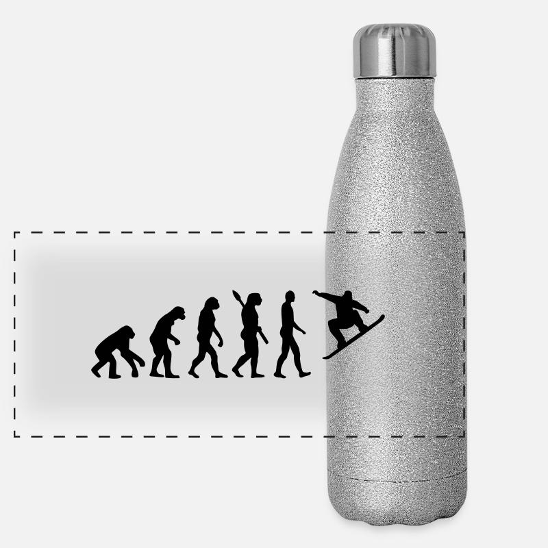 Evolution Snowboard Panorama Glitzer Isolierflasche 500 ml