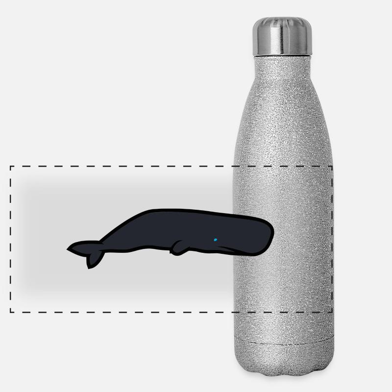sperm whale Panoramic Glitter Thermal Bottle 500 ml