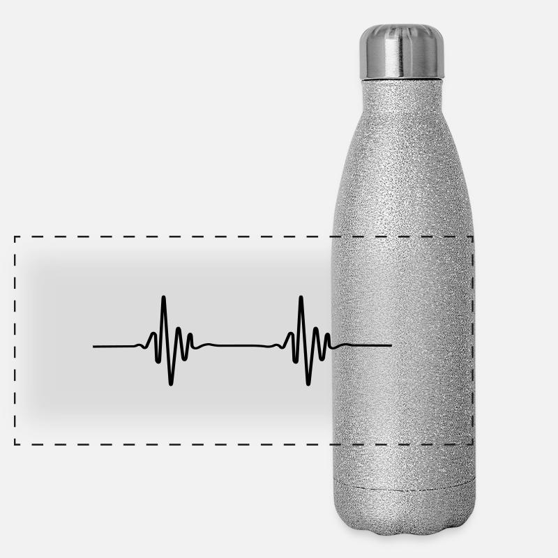 ECG Chart Beat Panoramic Glitter Thermal Bottle 500 ml