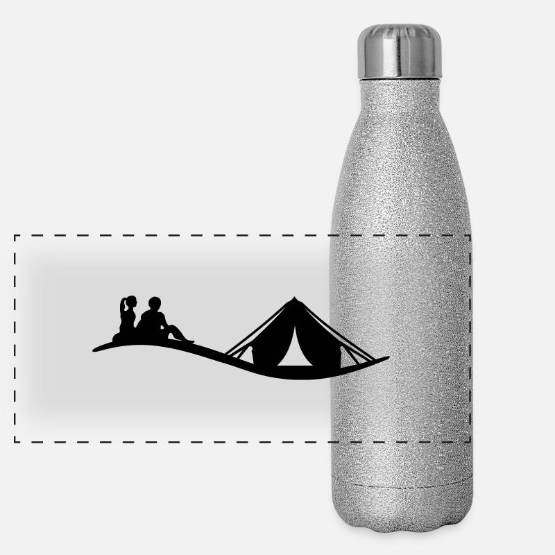 Freizeit - Camping Panorama Glitzer Isolierflasche 500 ml