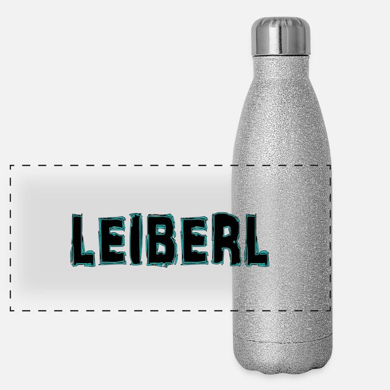 Leiberl - Black Name ist Programm Leiberl und AUS! Panorama Glitzer Isolierflasche 500 ml
