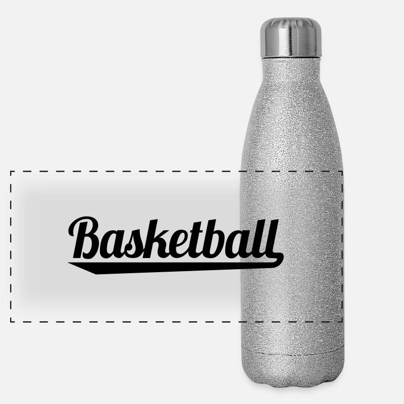 Basketball Panorama Glitzer Isolierflasche 500 ml
