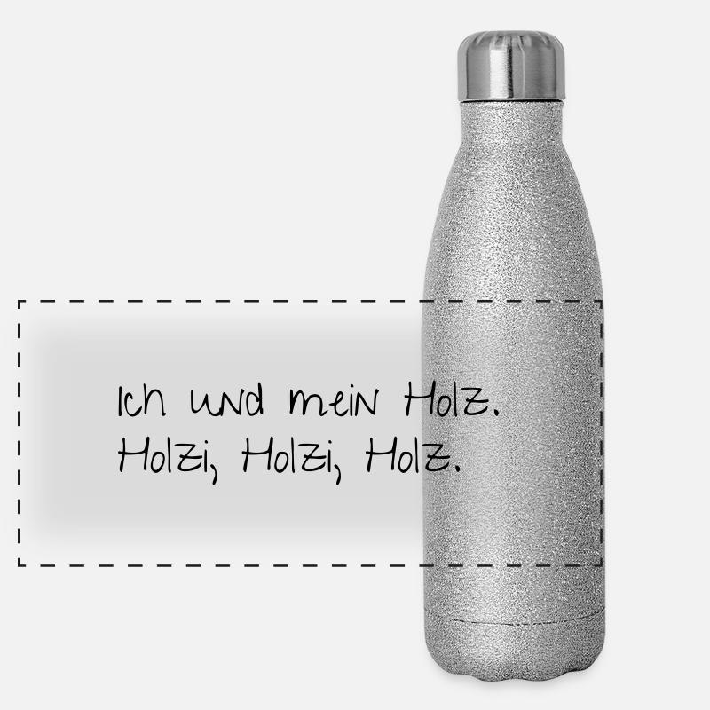Ich und mein Holz Panorama Glitzer Isolierflasche 500 ml
