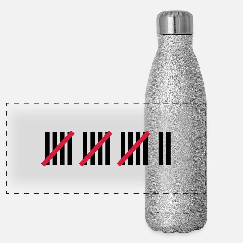 17th Birthday Panoramic Glitter Thermal Bottle 500 ml