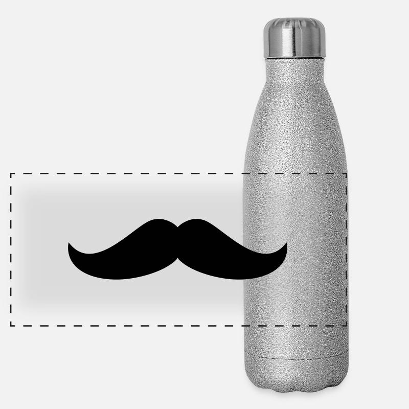 Mustache Gourde isotherme panoramique pailletée 500 ml