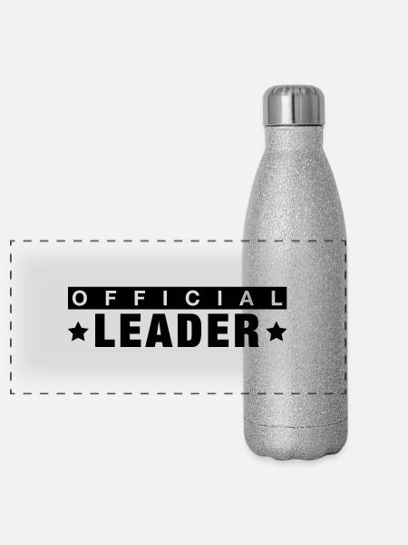 offcial_leader_to1 - Panoramic Glitter Thermal Bottle 500 ml - silver glitter - Front