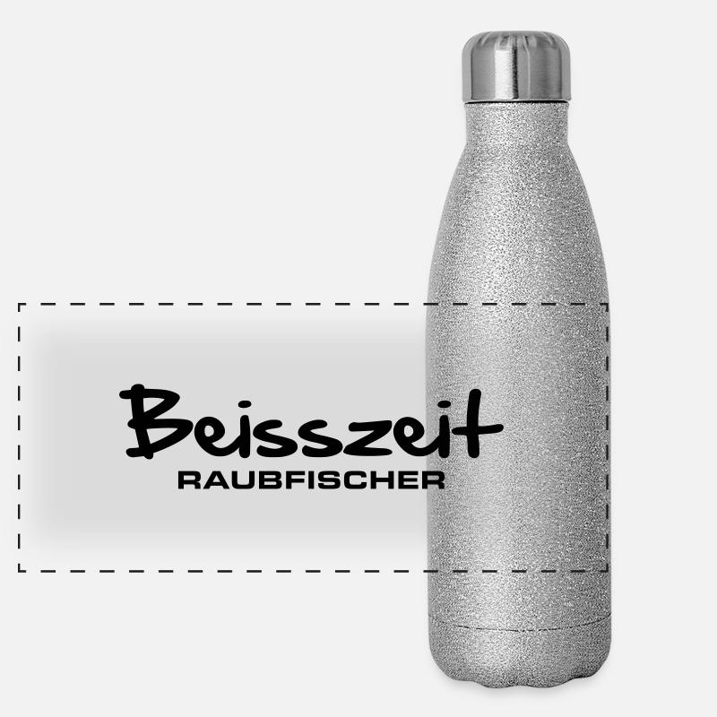beisszeit_raubfischer Panorama Glitzer Isolierflasche 500 ml