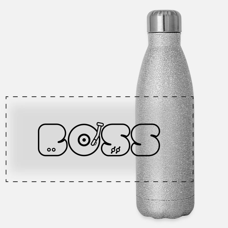 I am a dj deejay turntable record boss t-shirts Panorama Glitzer Isolierflasche 500 ml