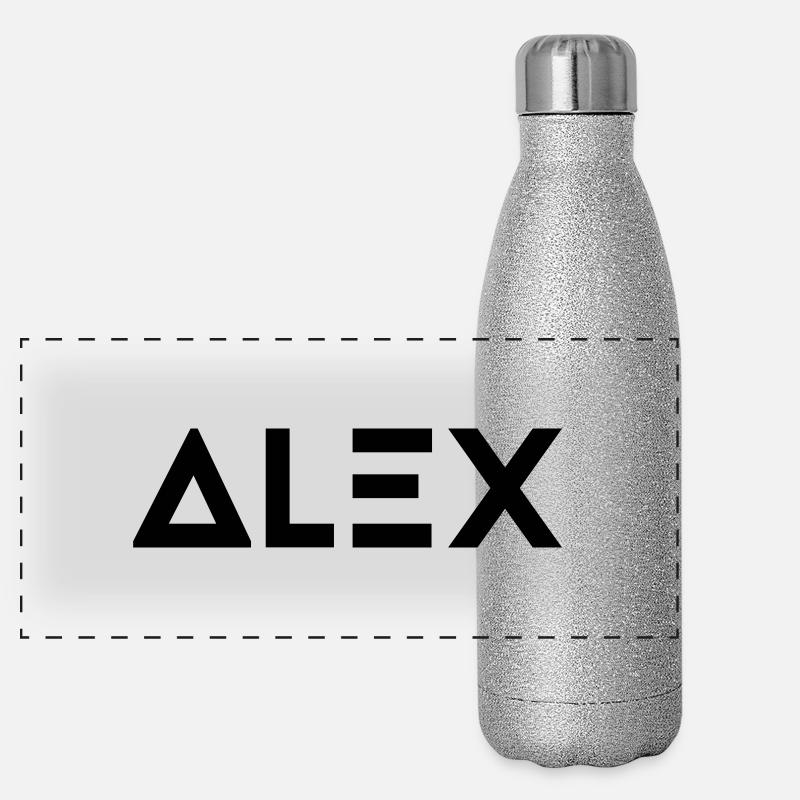 Vorname Alex Panorama Glitzer Isolierflasche 500 ml