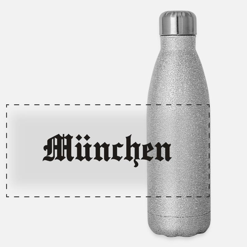 München Muenchen Panorama Glitzer Isolierflasche 500 ml