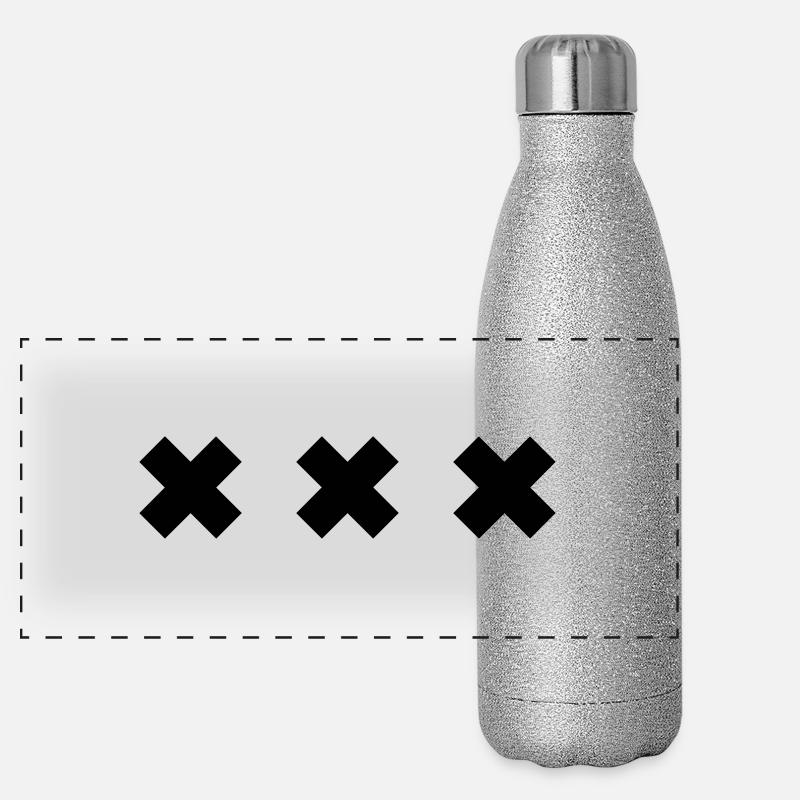 Amsterdam XXX Panorama Glitzer Isolierflasche 500 ml
