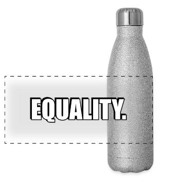 EQUALITY - Panoramic Glitter Thermal Bottle 500 ml - silver glitter - Front