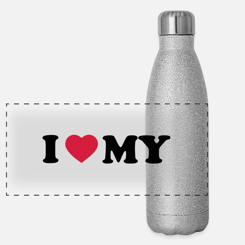 i_love_my_2_color Gourde isotherme panoramique pailletée 500 ml