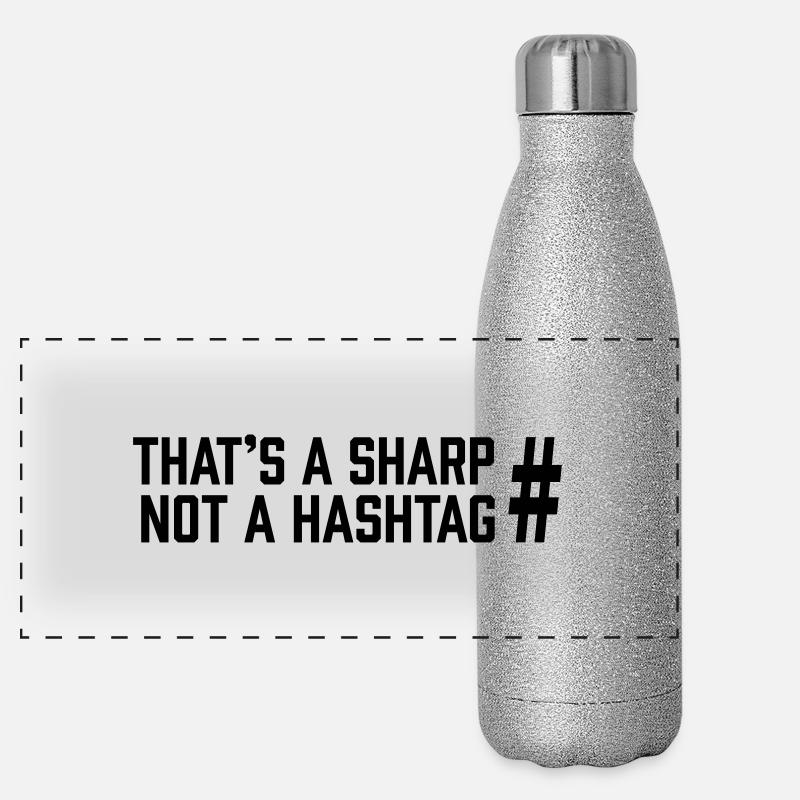 Sharp vs Hashtag Gourde isotherme panoramique pailletée 500 ml