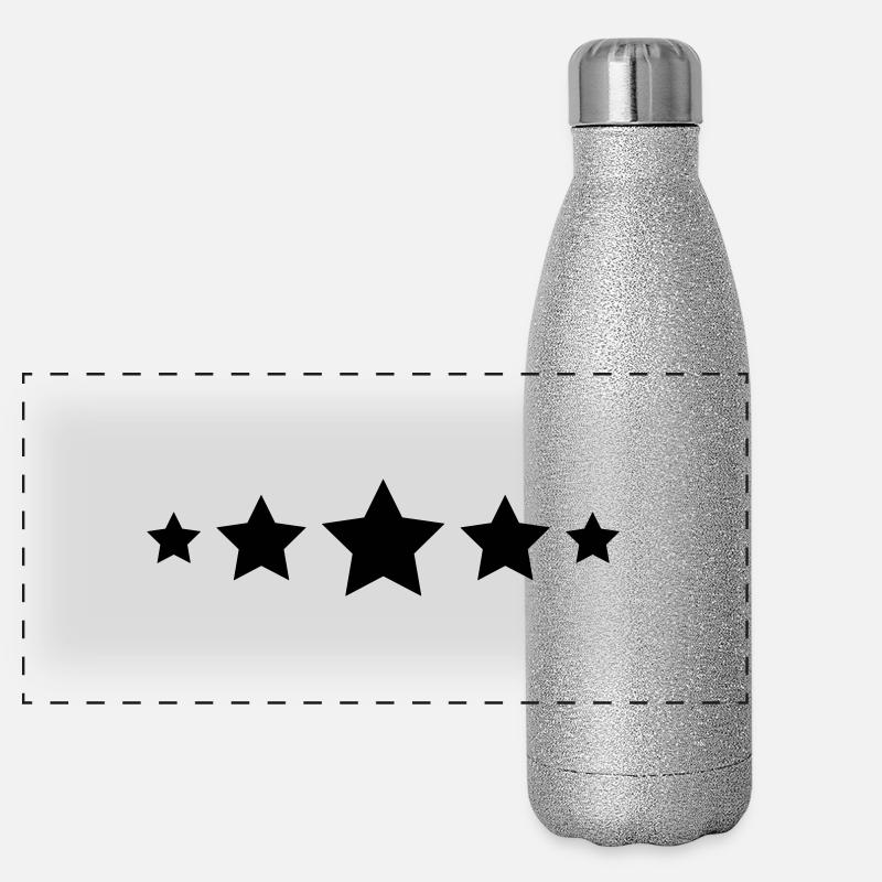 5 Sterne Panorama Glitzer Isolierflasche 500 ml