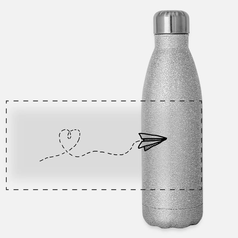 fly heart Panoramic Glitter Thermal Bottle 500 ml