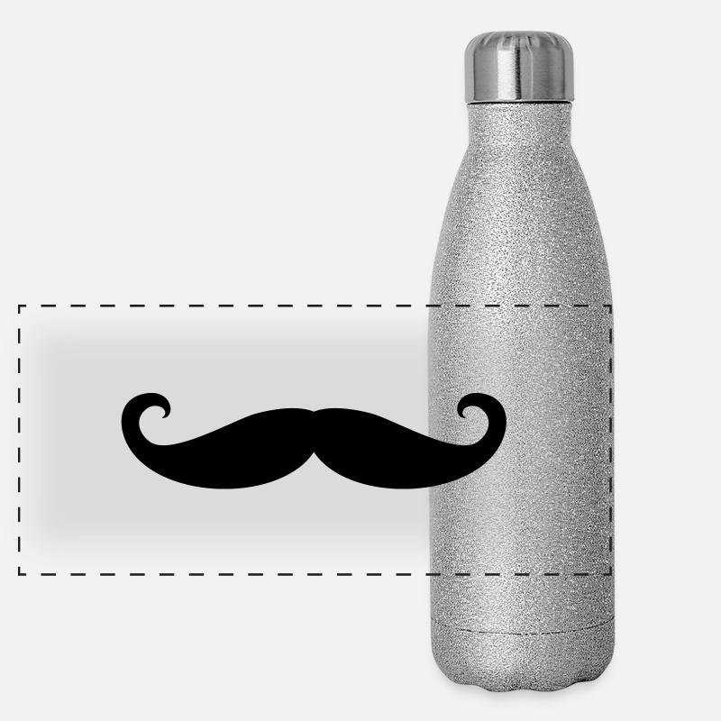 ZWIRBELBART / moustache Panorama Glitzer Isolierflasche 500 ml