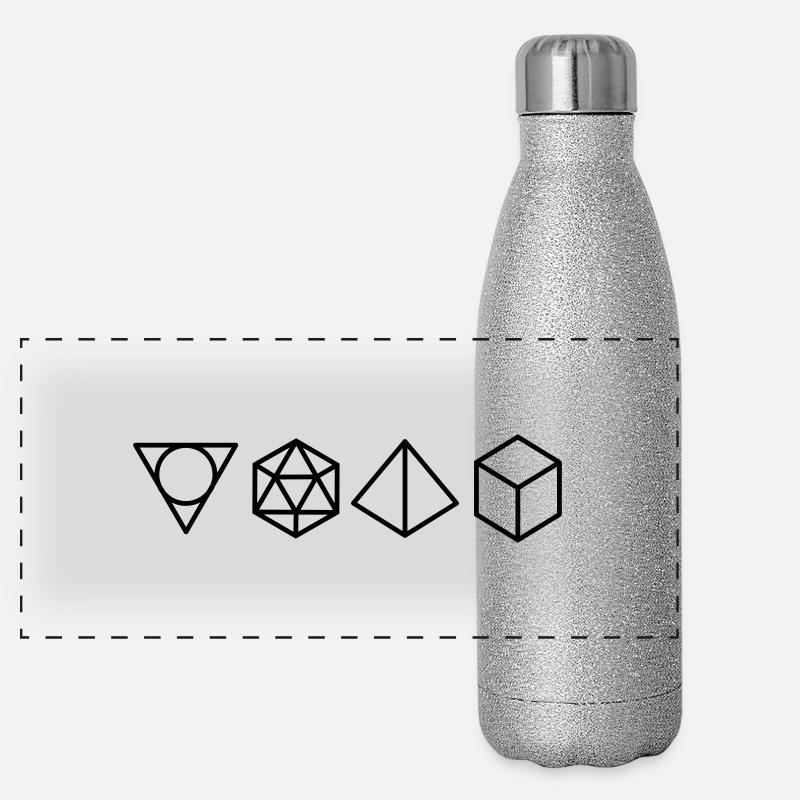 Geometrische formen Panorama Glitzer Isolierflasche 500 ml