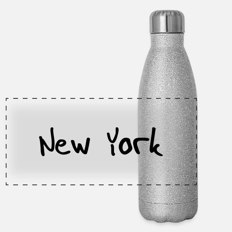 new york Panorama Glitzer Isolierflasche 500 ml