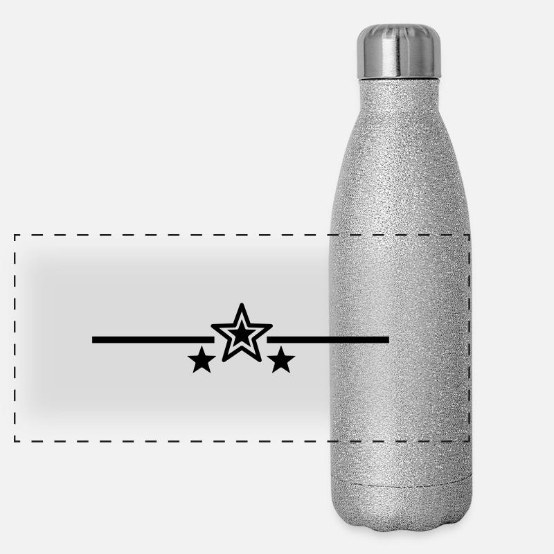 Star Stripe Gourde isotherme panoramique pailletée 500 ml