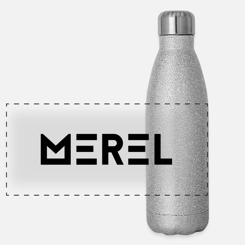 Prénom Merel Gourde isotherme panoramique pailletée 500 ml