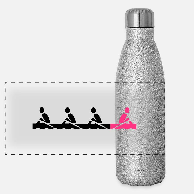 Ruderen Panorama Glitzer Isolierflasche 500 ml