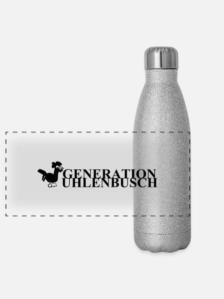 Generation Uhlenbusch - Panoramic Glitter Thermal Bottle 500 ml - silver glitter - Front