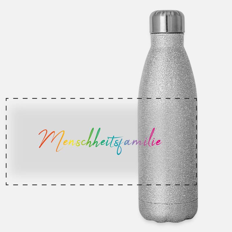 Frieden ist unser Weg Panorama Glitzer Isolierflasche 500 ml