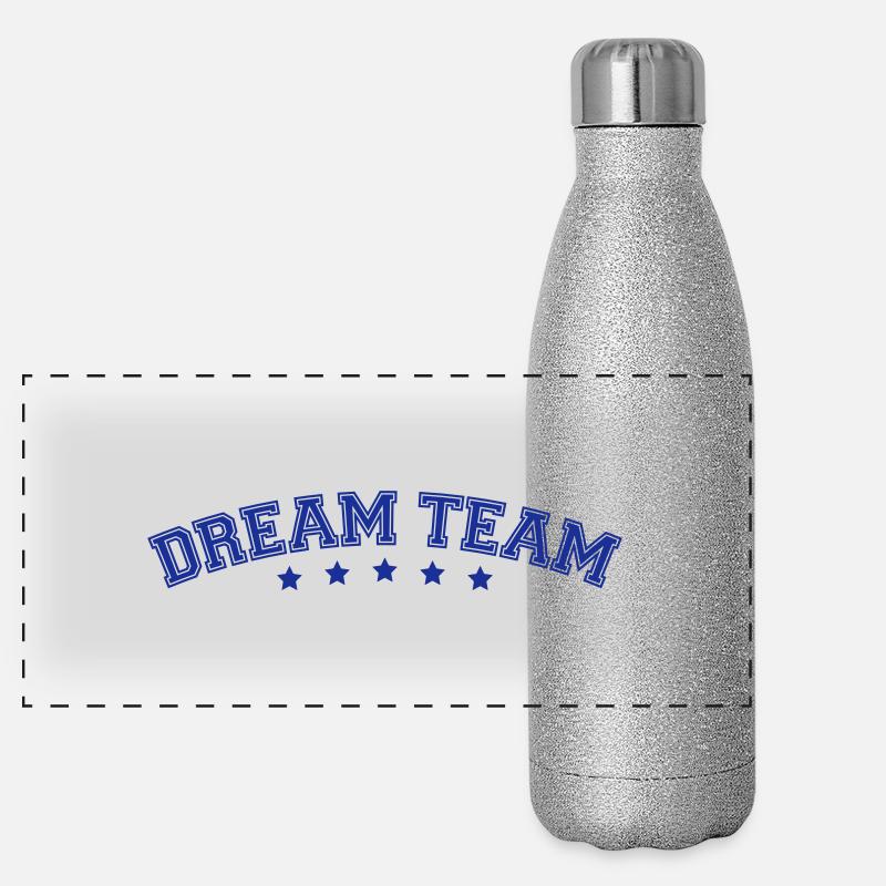 Text Bogen Design Freunde Pärchen Paar Dream Team Panorama Glitzer Isolierflasche 500 ml