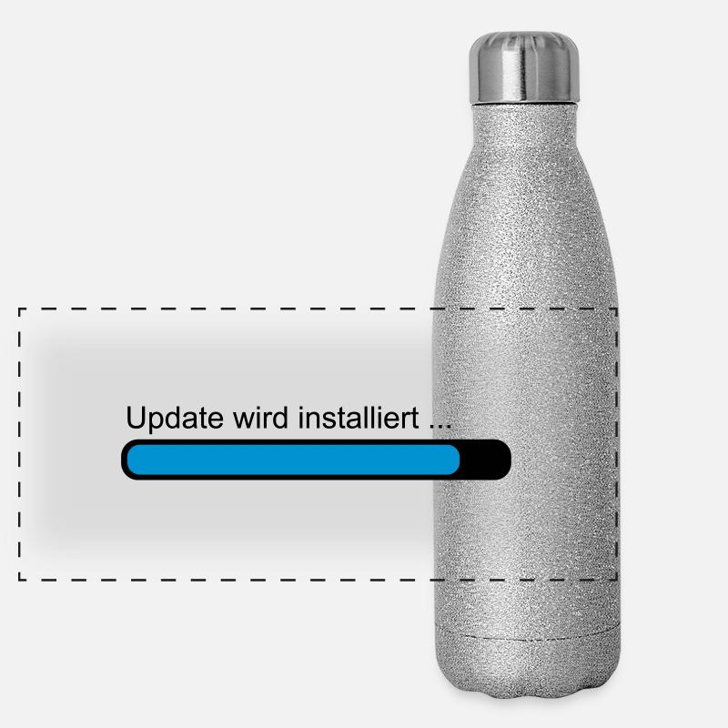 Update wird installiert ... Ladebalken Panorama Glitzer Isolierflasche 500 ml