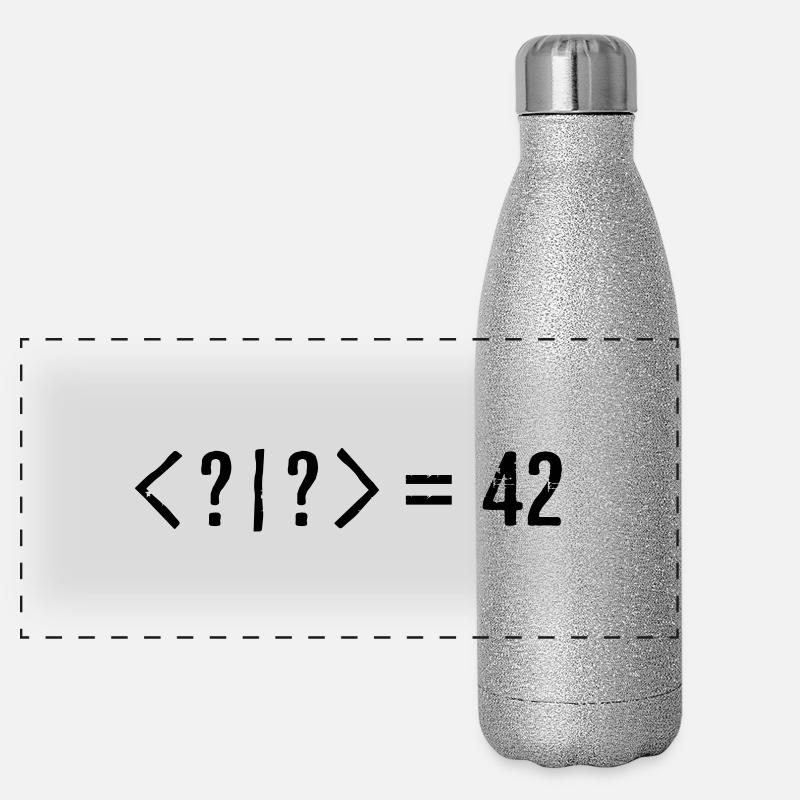 Beste Quantum Joke Ever: Bra-Ket = 42 (Grunge) Panorama Glitzer Isolierflasche 500 ml